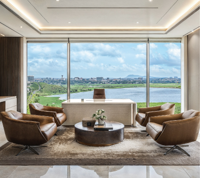 Lodha Sirius, Juhu – Office Interiors with Uninterrupted Lake Views Lodha Sirius – Commercial Property in Juhu with Uninterrupted Lake Views